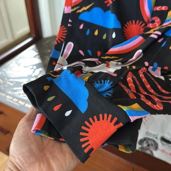 Nooworks Multicolor Magic Graphic Print joggers by Lisa Congdon. Size Large. - Picture 3 of 10